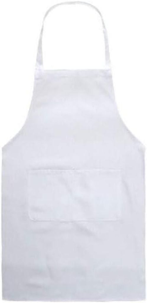 Damen-Kochschürze, einfarbig, strapazierfähig, bequem, mit waschbarer Vordertasche, zum Kochen und Backen