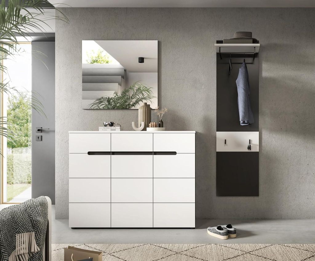 Canu Garderobenmöbel Set C30 weiß, grau.