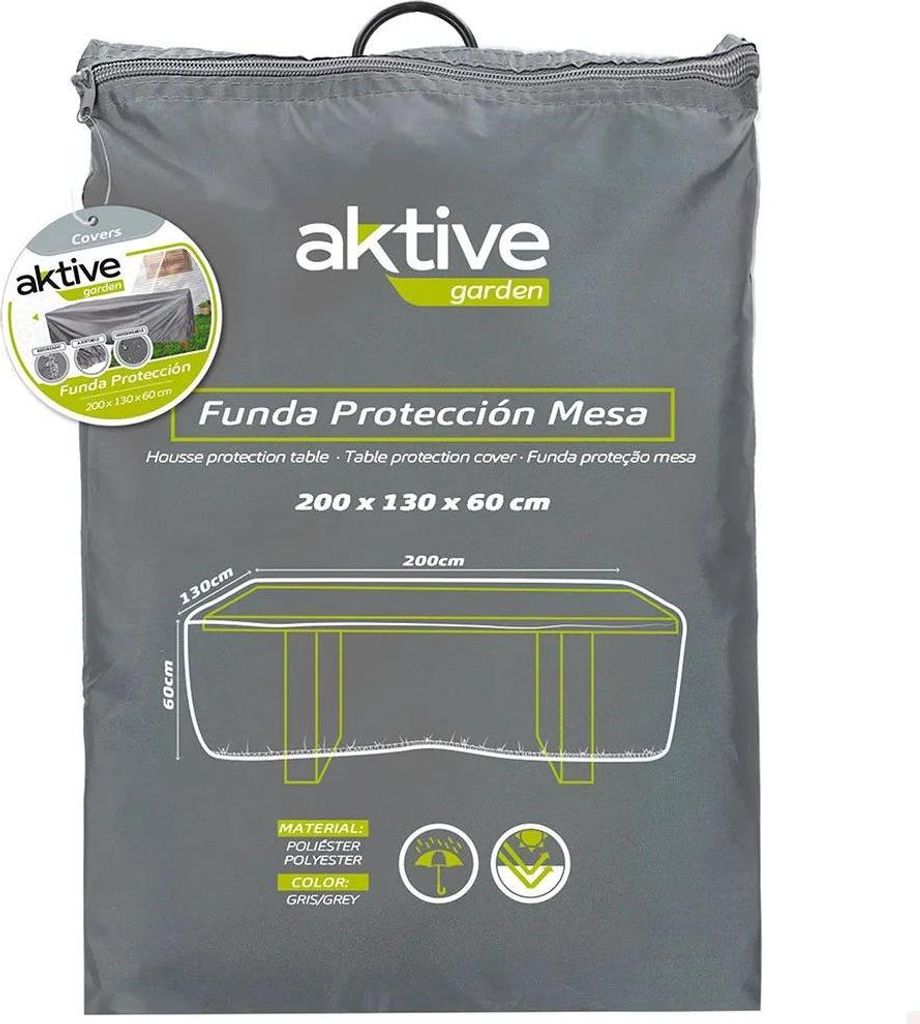 Aktive Tischschutzhülle Grau 200 x 130 x 60 cm Grau 200 x 130 x 60 cm