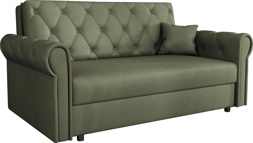 MIRJAN24 Schlafsofa Sofa Viva Roma III mit Schlaffunktion und Bettkasten, Polstercouch, Stilvoll Polstersofa vom Hersteller (Farbe: Kronos 46)