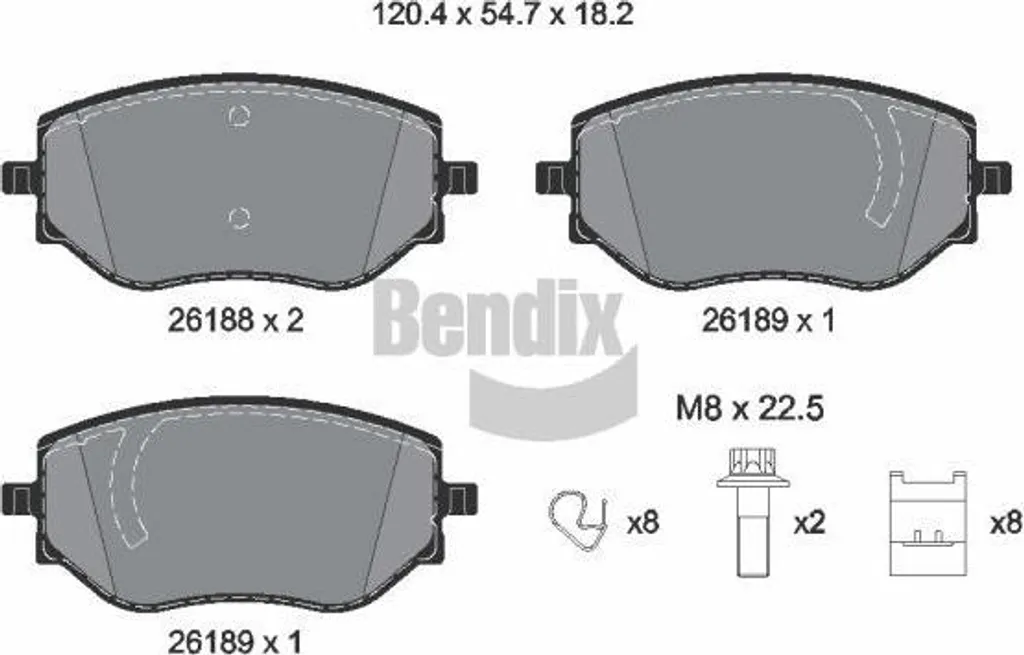 Plaquettes de frein de sécurité pour Nissan Micra et Clio BENDIX BPD2420