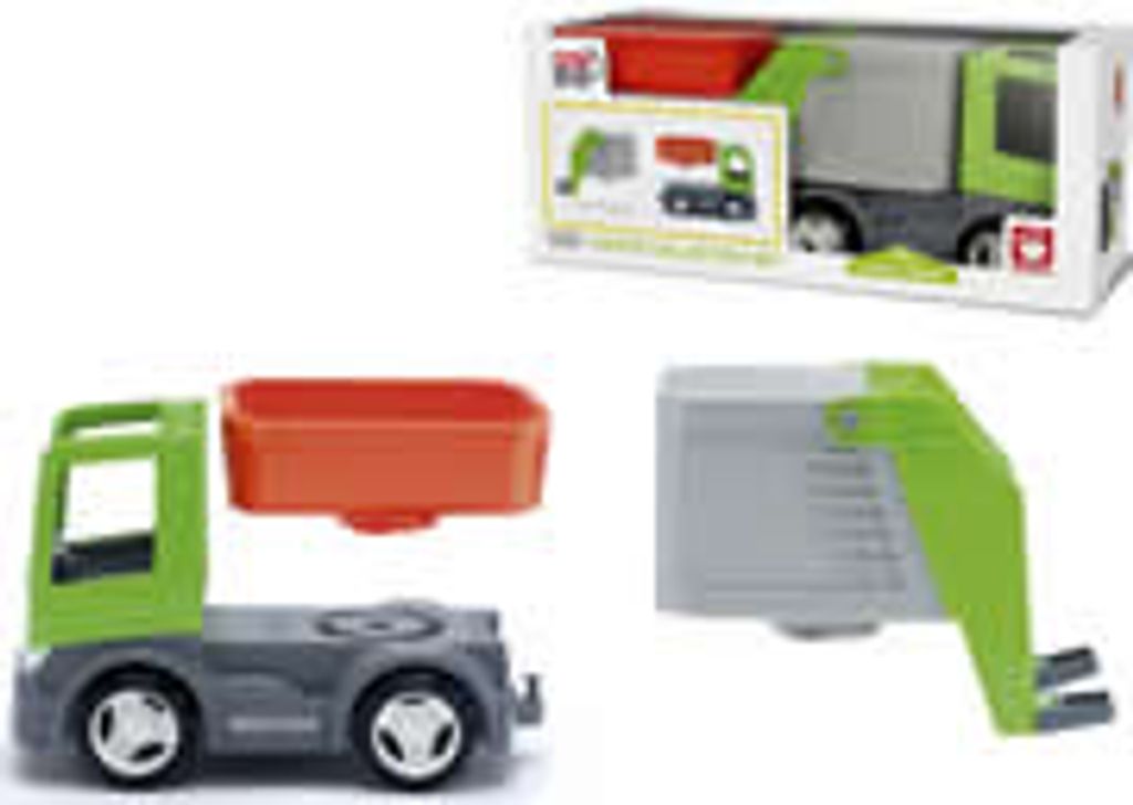 Multigo LKW-Set 2in1 Müllwagen Pritsche Straßenreinigung Fahrzeug Lastwagen +2J