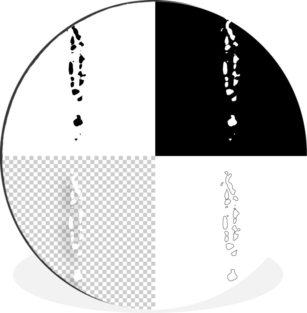 MuchoWow - Wand Kreis - Wandbild - Schlafzimmer - Aluminium Bild - Kinderzimmer - Wohnzimmer Dekoration - Wandschmuck