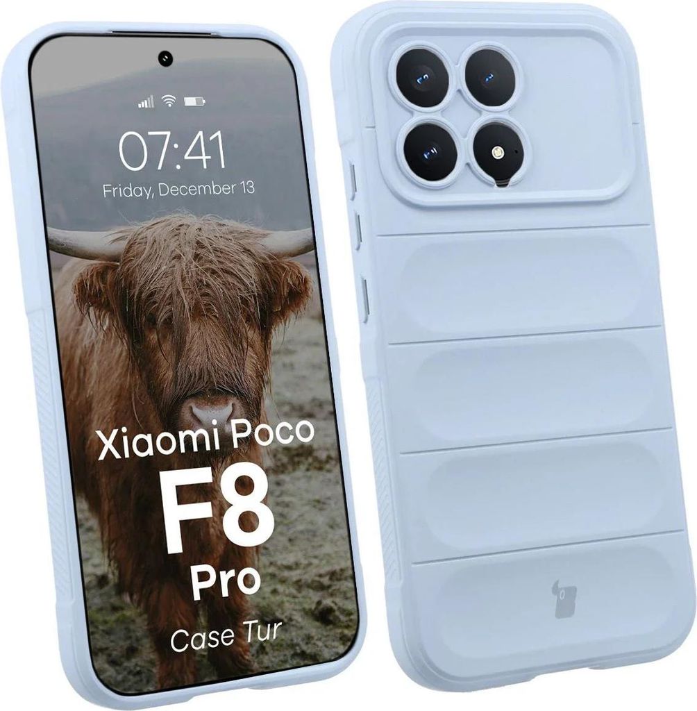 Robuste Handyhülle für Xiaomi POCO F8 Pro, Bizon Case Tur, Hellblau