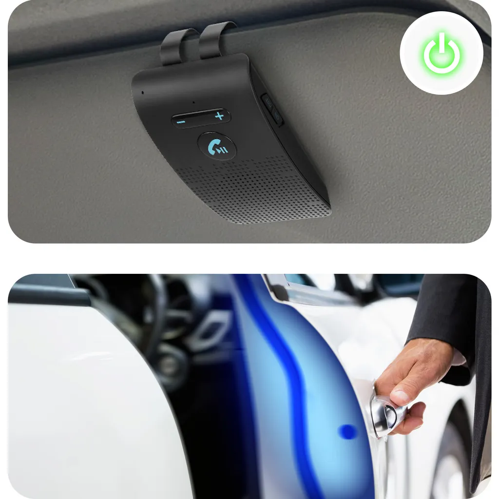 Kit vivavoce Bluetooth per auto KX1 - Nero - 5