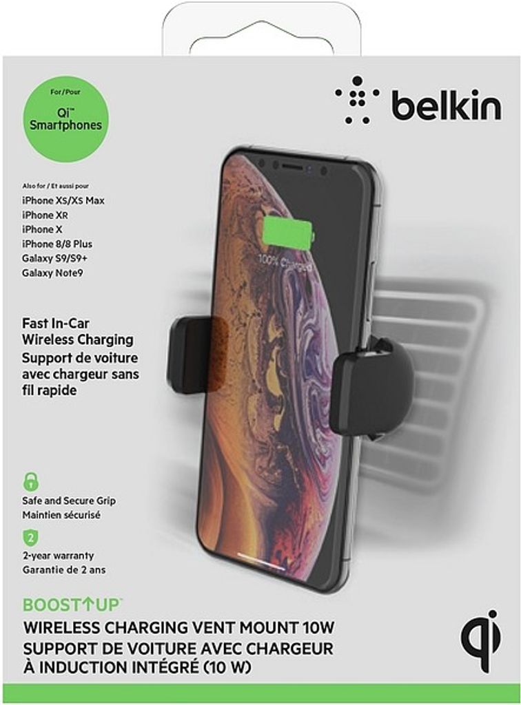 BELKIN BOOSTUP Wireless Charging QI Car mount Produktbild