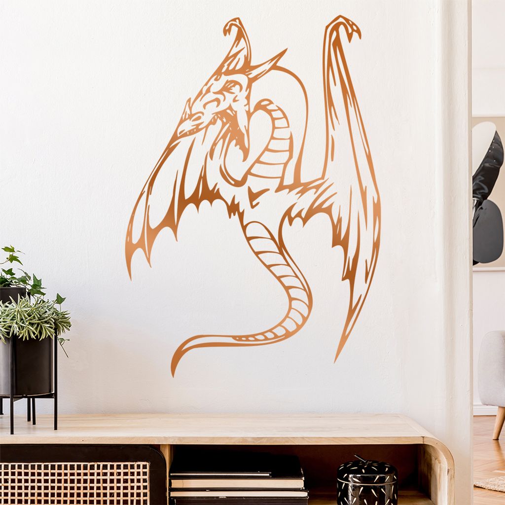 Flugdrache Wandtattoo in 6 Größen - Wandaufkleber Wall Sticker - Dekoration, Küche, Wohnzimmer, Schlafzimmer, Badezimmer