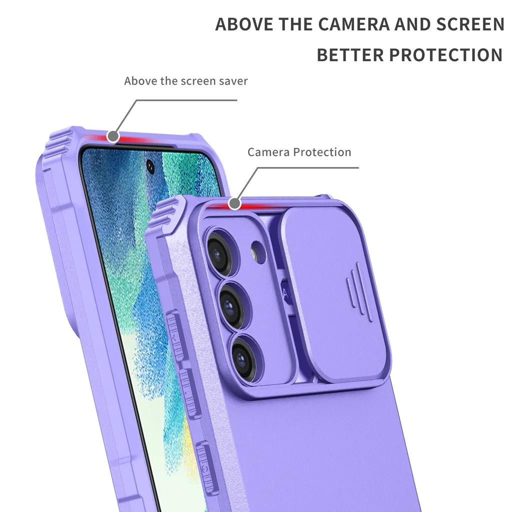 Cover S21 FE 5G Viola Urban Style: Protezione Militare e Design Functional - 5