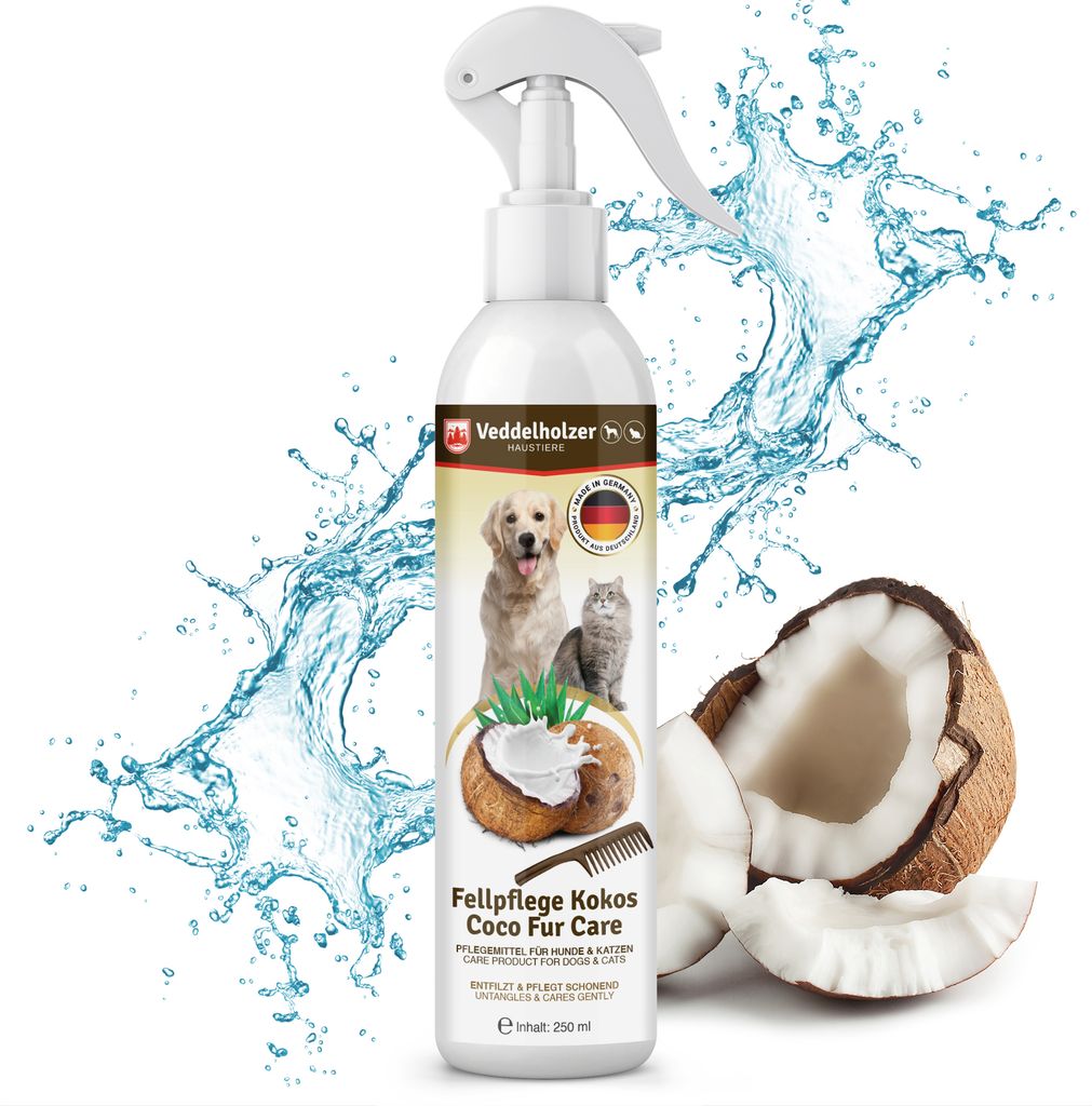 Fellpflege Hund & Katze. Entfilzungsspray Hunde, Katzen, Welpen, Fell. Katzen Zubehör, Hunde Zubehör, Hundeparfüm in 250 ml