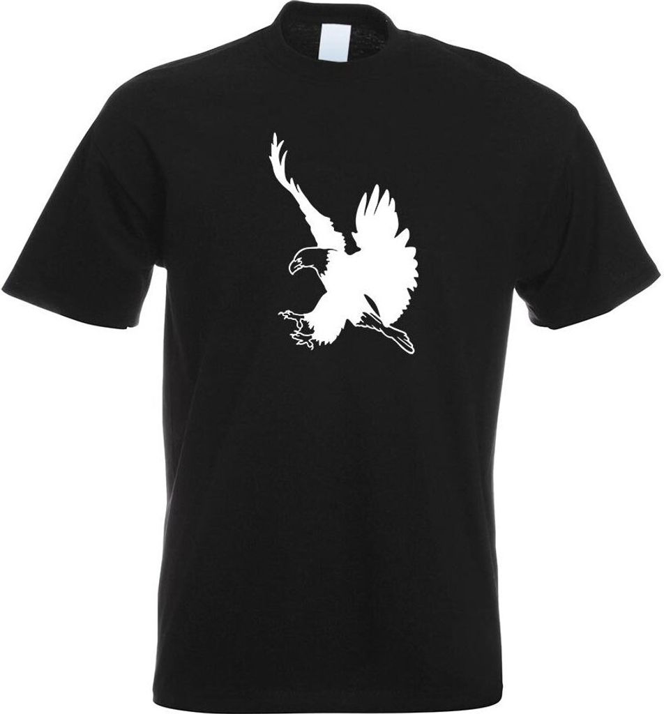 Kiwistar - T-Shirt - schwarz - Adler - Flug - Hawk - Western Motiv Bedruckt Funshirt Design Print - mit Motiv Bedruckt - Funshirt Design - Sport - ...