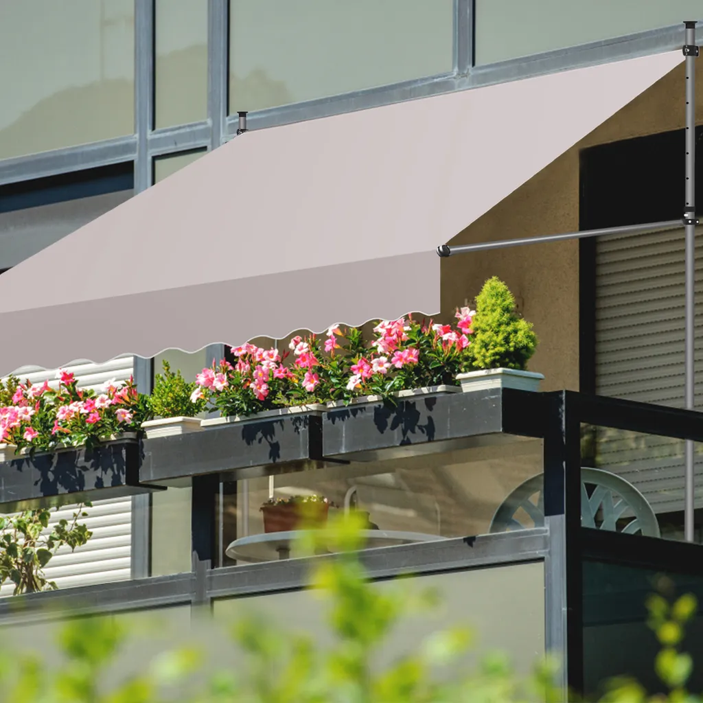 Tenda Da Sole Uv -3X3x4,25 Triangolo Hdpe - Telo Di Protezione Solare Beige - Beige | Amanka