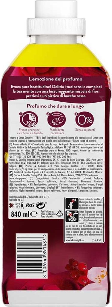Lenor Rubi And Jasmine Weichspüler 840ml Durchsichtig  Produktbild 2