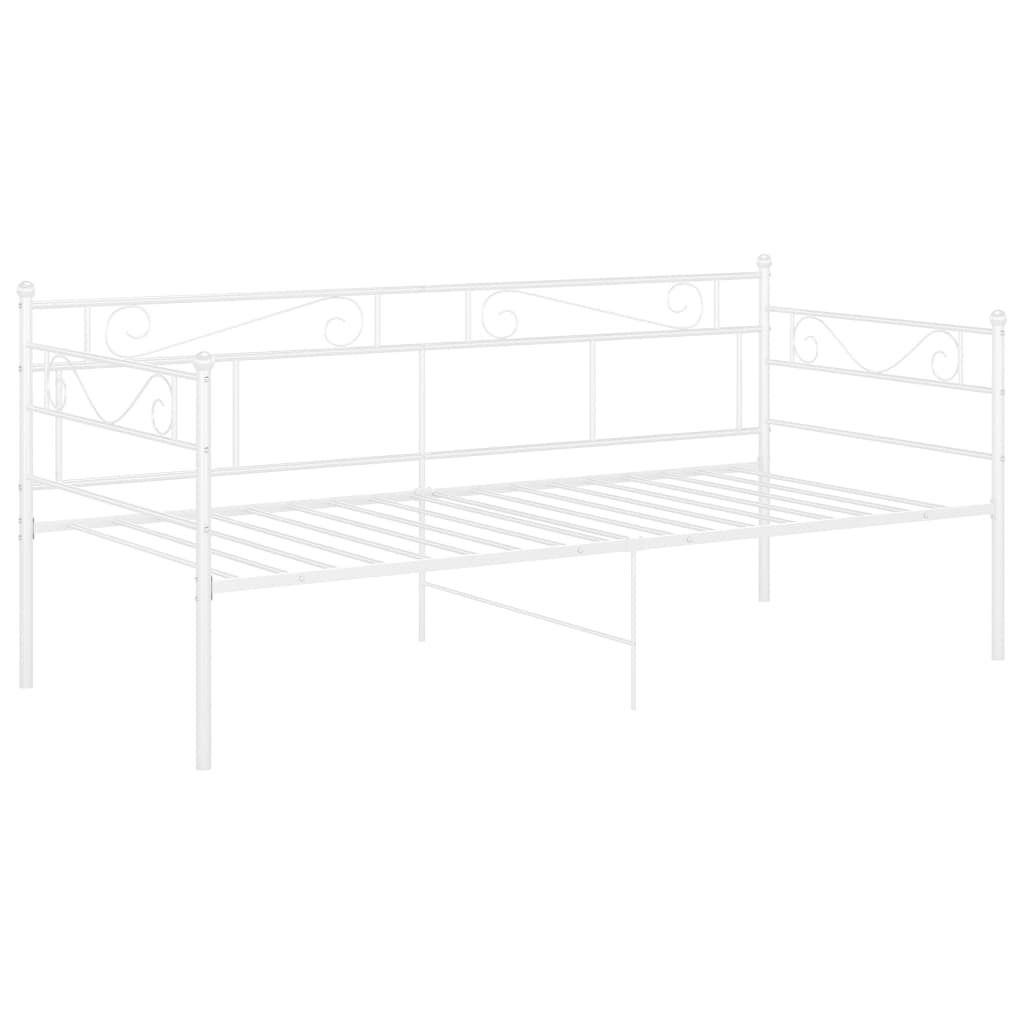 "im Sonderangebot"Schlafsofa Bettgestell/Bettrahmen - CLORIS - Einzelbett - Kinderbett Weiß Metall 90x200 cm - Einfache Montage - - NeuMöbel6721419