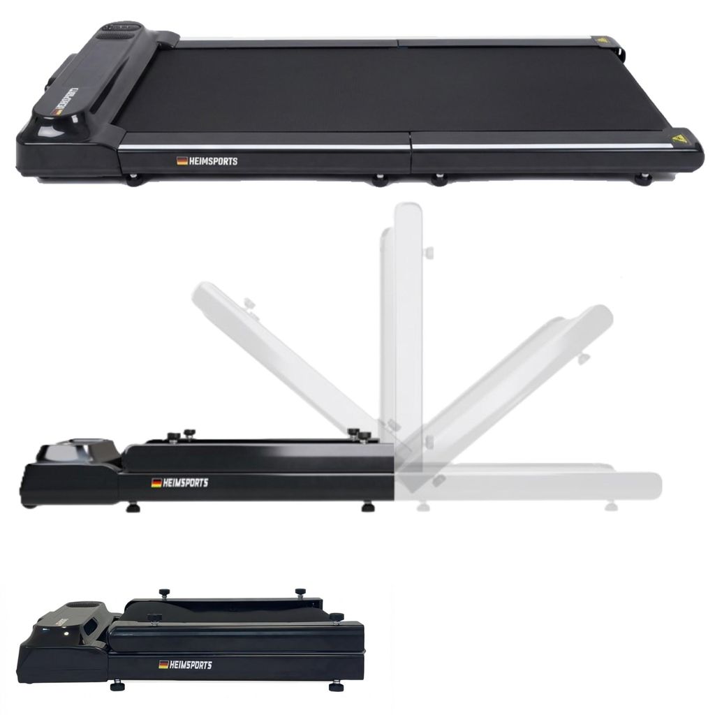 Kompaktes Laufband klappbar und voll faltbar, leicht zu verstauen, stabil, leise, mit Sport-APP, Bluetooth, Lautsprecher...