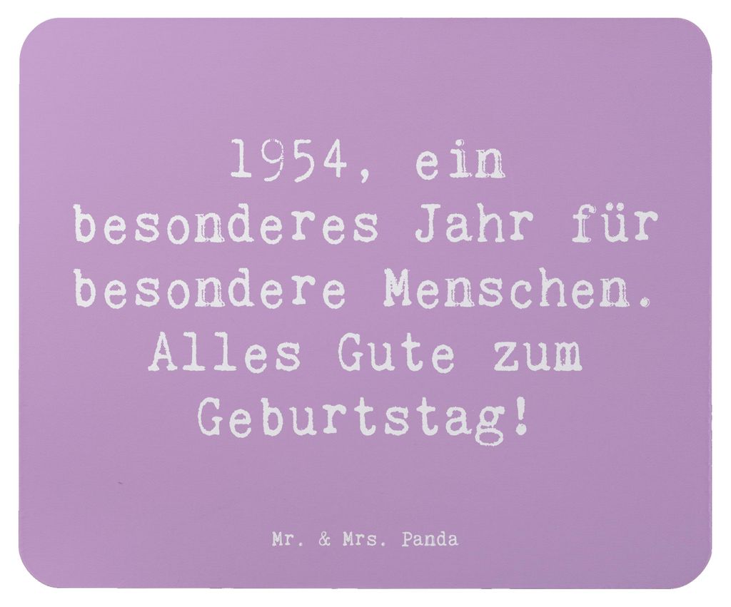 Mr. & Mrs. Panda Mouse Pad Spruch 1954 Geburtstag - Lavendeltraum - Geschenk, 50er Jahre, Mousepad, besondere Anlässe, Retro, laptop, Happy Birthd...