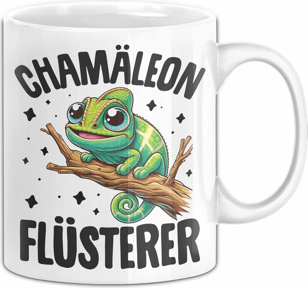 Chamäleon Tasse Geschenk Chamäleon Flüsterer (Weiß)