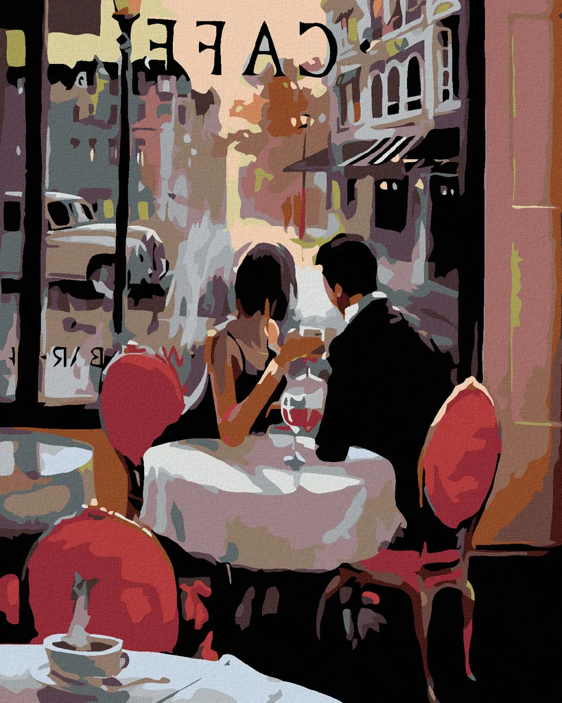 Zuty Pittura con Diamanti Amanti in Caffè 40x50cm - Arte Relax DIY