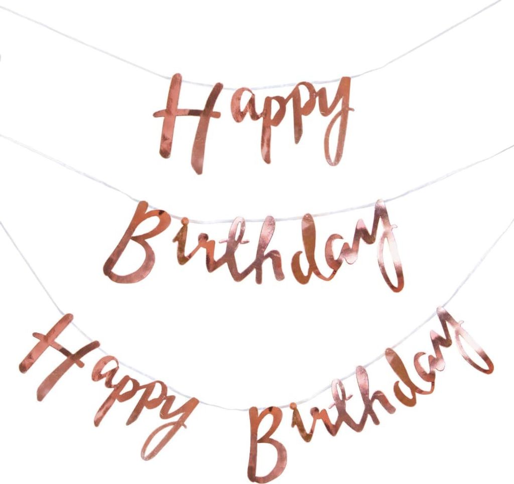 Oblique Unique Happy Birthday Girlande Banner 1,5m Produktbild 