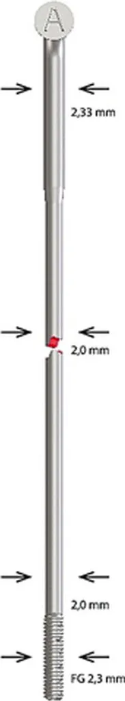 Rayon ALPINA ED anti-casse en inox 284mm pour supprimer le voilement