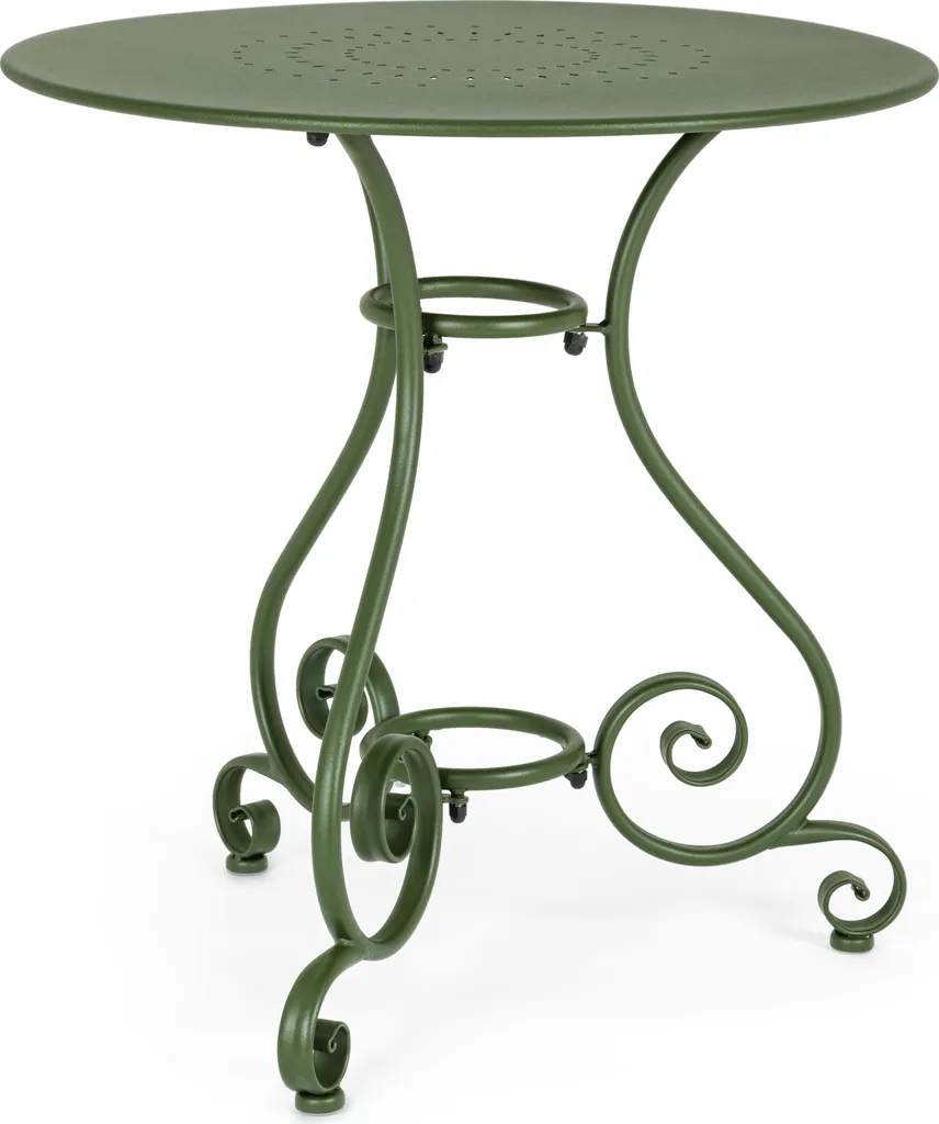 Tavolo Etienne 70 cm Verde Oliva | Atmosfera Vintage per Esterni