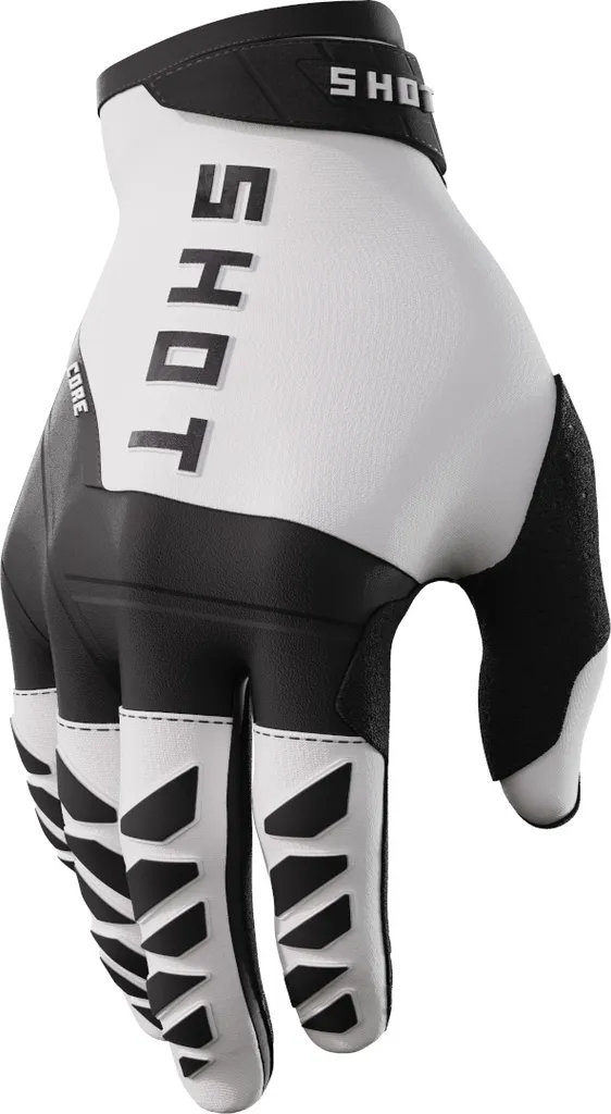 Gants Shot Core MX légers et ventilés blanc noir taille XL 12 homme