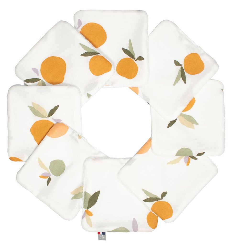 Waschbare Baby Tücher 8 Stück Clem - 10x10 cm - Weiß | by SEVIRA KIDS