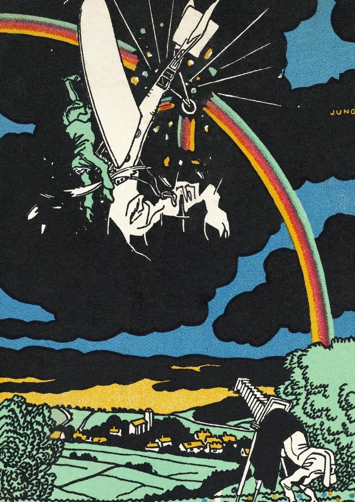 Plakat 21x29,7cm Regenbogenhindernis, Moriz Jung Vintage fürs Wohnzimmer