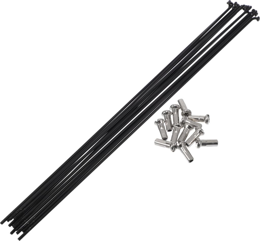 Fahrradspeichen 14G 247mm Länge Fahrradrad Speichen 304 Edelstahl Schwarz 1 Satz