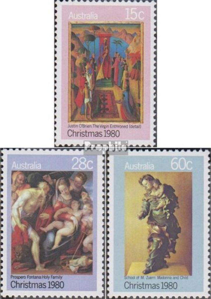 Briefmarken Australien 1980 Mi 732-734 (kompl.Ausg.) Produktbild 