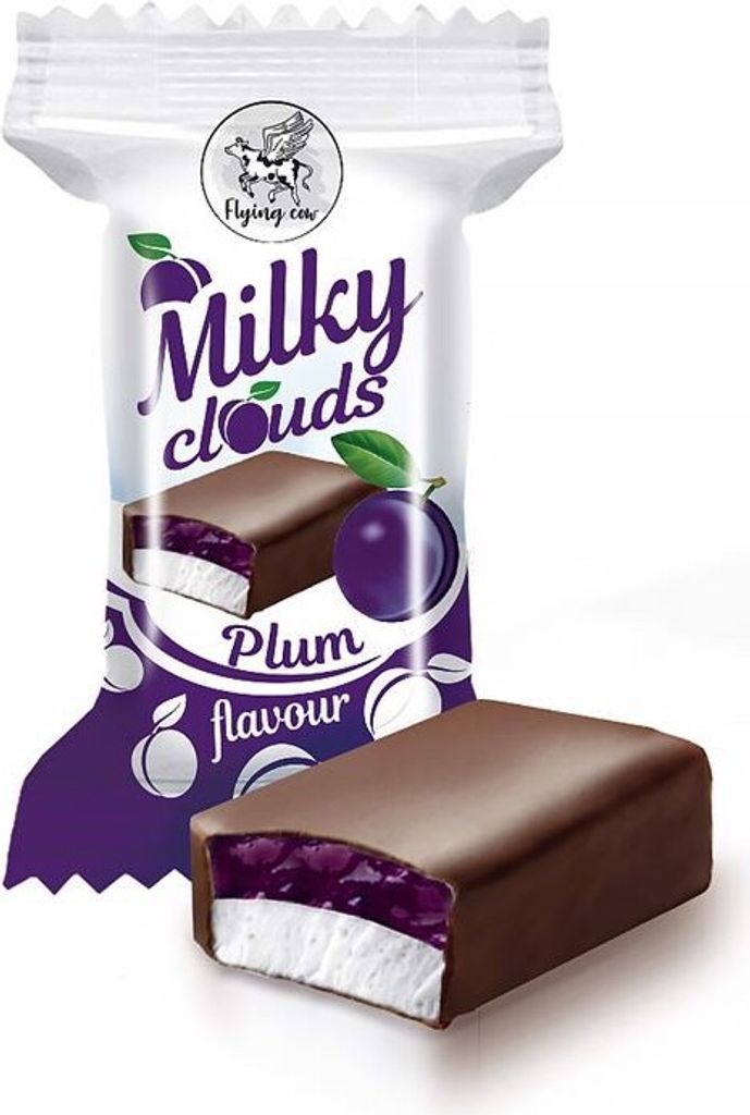 Milky Clouds Vanilkové marshmallows se švestkou 1 kg Obrázek produktu 