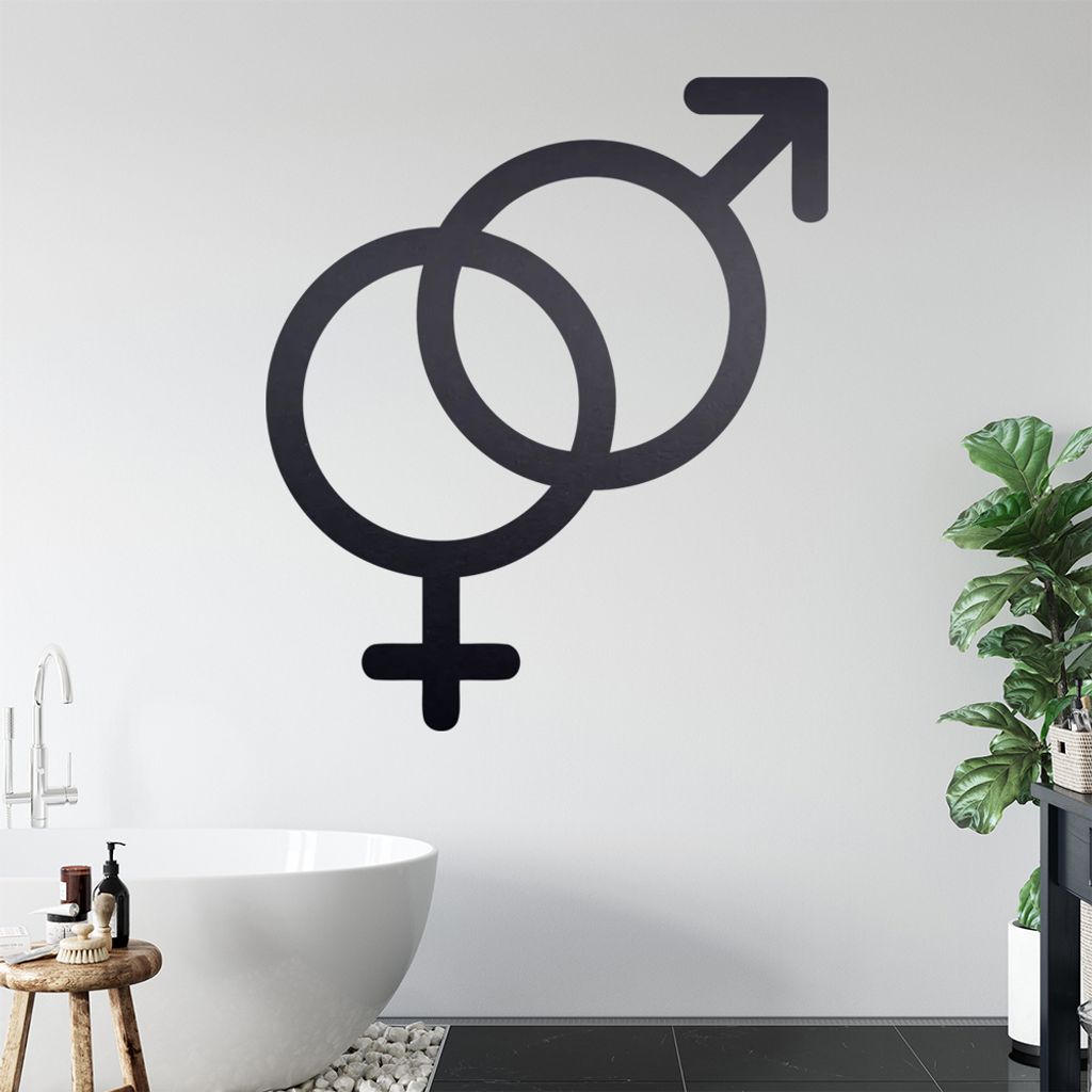 Männlich Weiblich Geschlecht Wandtattoo Wandaufkleber Wall Sticker - Dekoration, Küche, Wohnzimmer, Schlafzimmer, Badezimmer
