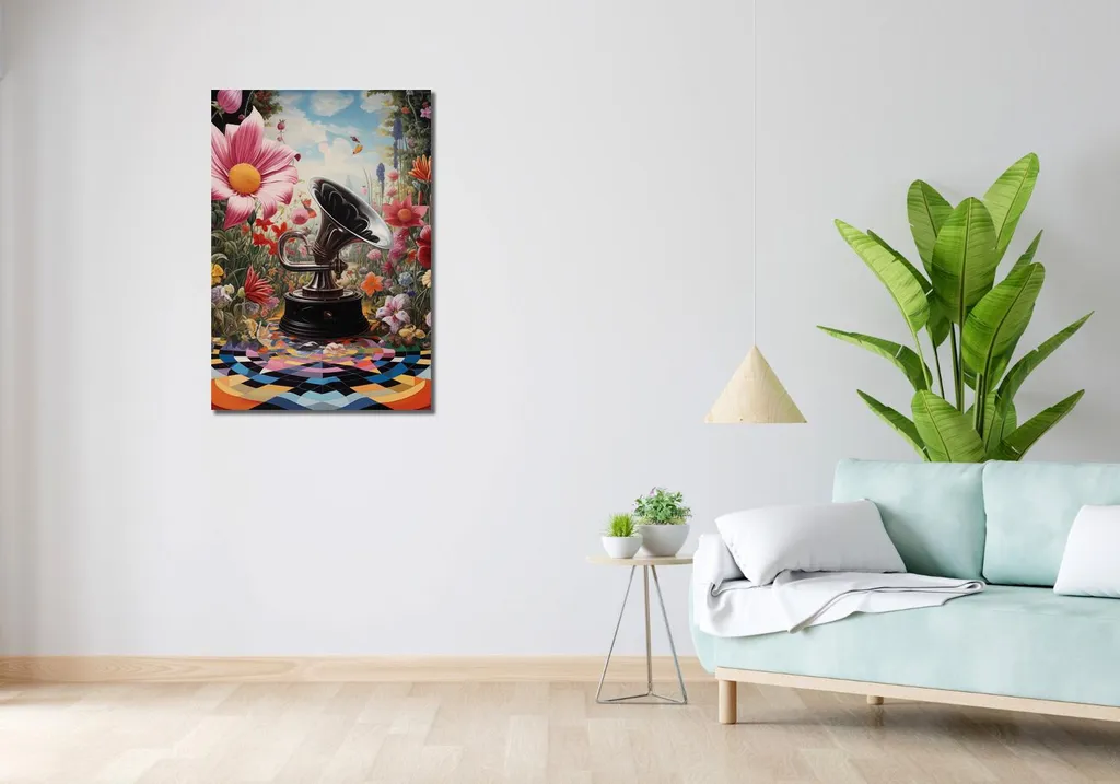 Décoration Murale Vinyle Fleuri 60x90 cm Impression Haute Définition - 2