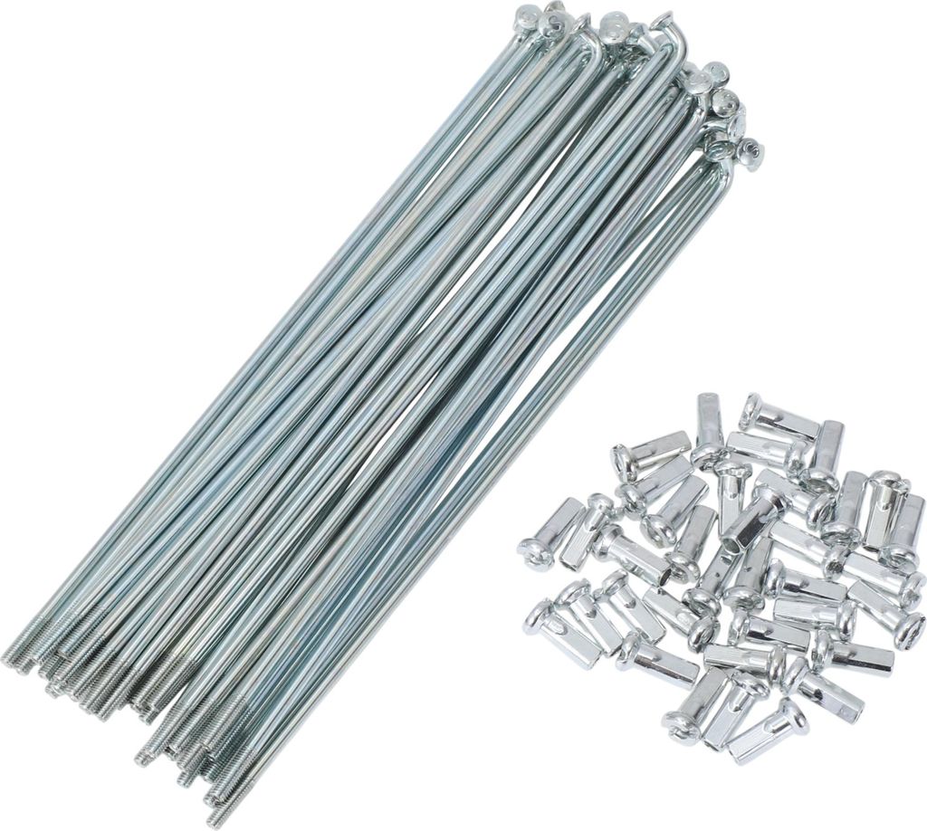 36 Set 12G Fahrradspeichen 141mm Fahrradradspeichen 45 Stahl Verzinkt Silberton