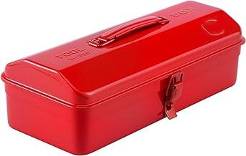 Werkzeugkoffer leer Gross Werkzeugbox 37×16×12cm Robust Langlebig Metall Werkzeugkasten mit Tragegriff und Verriegelung Transportkoffer universel...