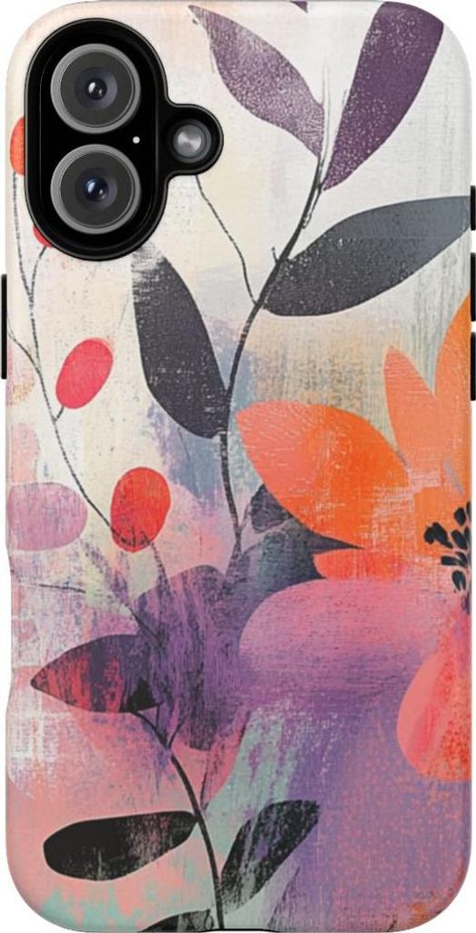 Abstrakte florale Formen – Hülle Kompatibel mit iPhone 16 Plus