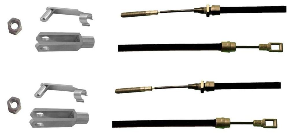 2 Stück - Bremsseil für Peitz mit Gabelkopf -  HL:1100mm - Produktbild 