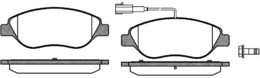Dr!ve+ DP1010.10.0333 - OE 77365188 Bremsbeläge, Vorne für Mito (955), Bravo