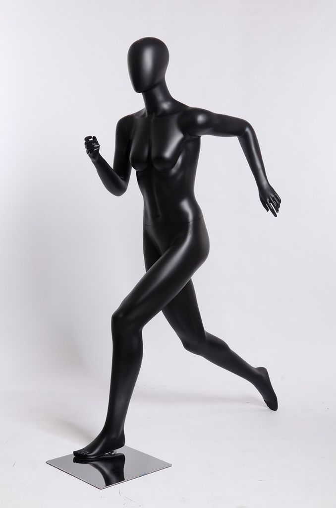 PF-O-8 manichino astratto donna corsa donna sportiva nero Immagine del prodotto 