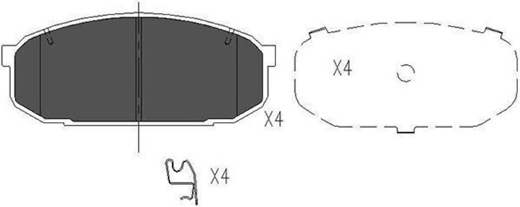 KAVO PARTS Bremsbeläge Satz Vorne Bremsklötze für MAZDA FAMILIA V (BA) KBP-4528