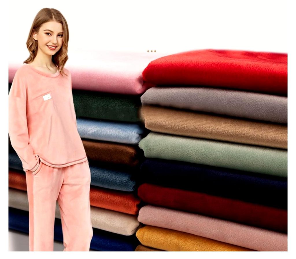 1 m Samtstoff Breite 155 cm Dick Plüschstoff Bekleidungsstoffe Sofastoff Dekostoff Meterware Nähstoff für DIY Handwerk Heimtextilien Kleid Sofa ...