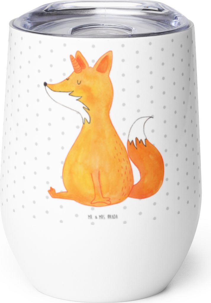 Mr. & Mrs. Panda thermosbecher Einhorn Wunsch - Weiß - Geschenk, kaffee tasse, Füchse, Thermobecher, Einhörner, Unicorn, Isolierbecher, Fuchshö...