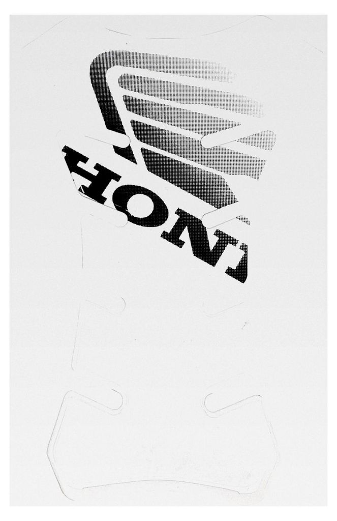 Tankpad 3D Motorradtankschutz für Honda, Transparent, 13 x 19 cm