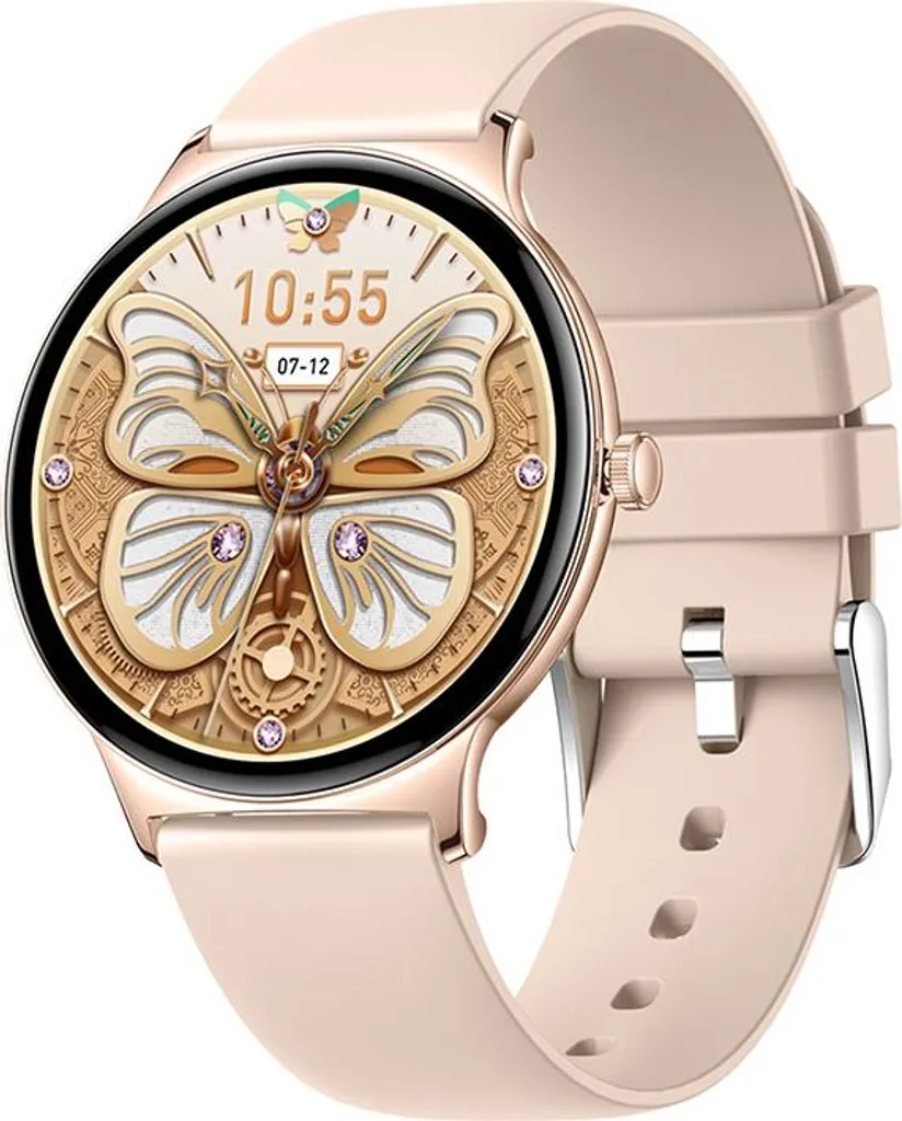 Montre connectée COLMI V89 couleur or, idéale pour les femmes actifs