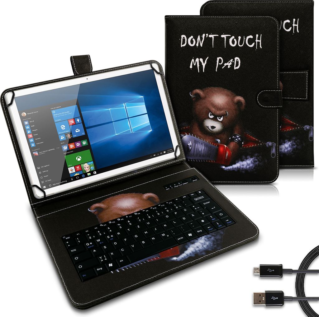 Tablet Tasche Für Lenovo Tab M10 Tastatur Bluetooth Case 10,1 Zoll SchutzhülleMotiv:Motiv 1