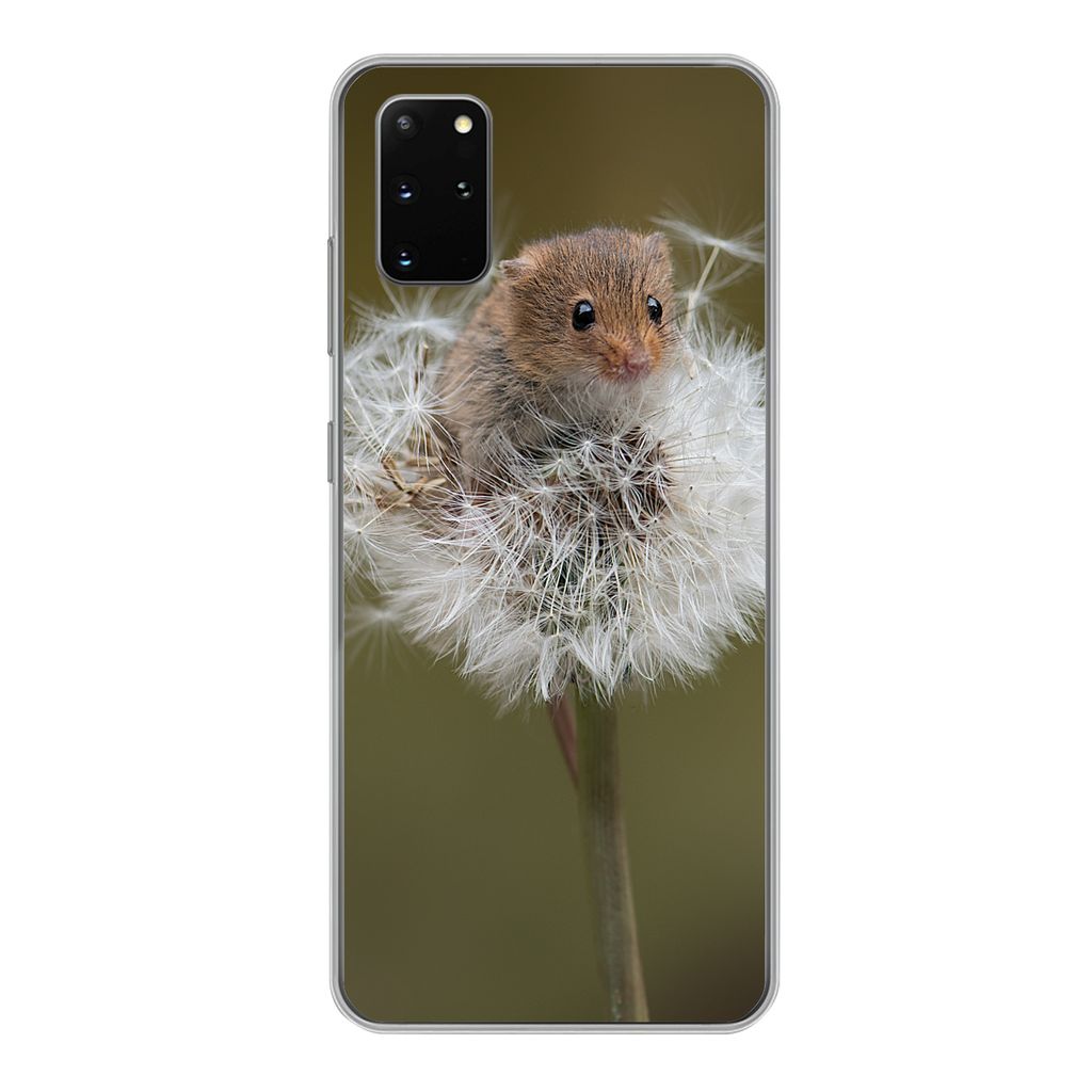 MuchoWow Handyhülle Schutzhülle Hülle für Samsung Galaxy S20 Plus Maus - Jung - Blumen Silikon Softcase Handy Hülle - Hartschale