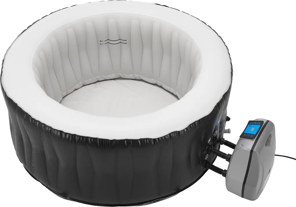 Jacuzzi Gonflable Anti-Stress 3 Places Noir Carbone 165 x 70 cm Spa