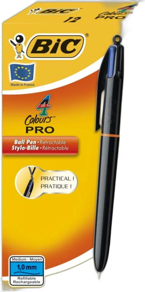 Stylo à bille BIC 902129 Medium 1.0mm Multicolore 12 Unités Durable - 4