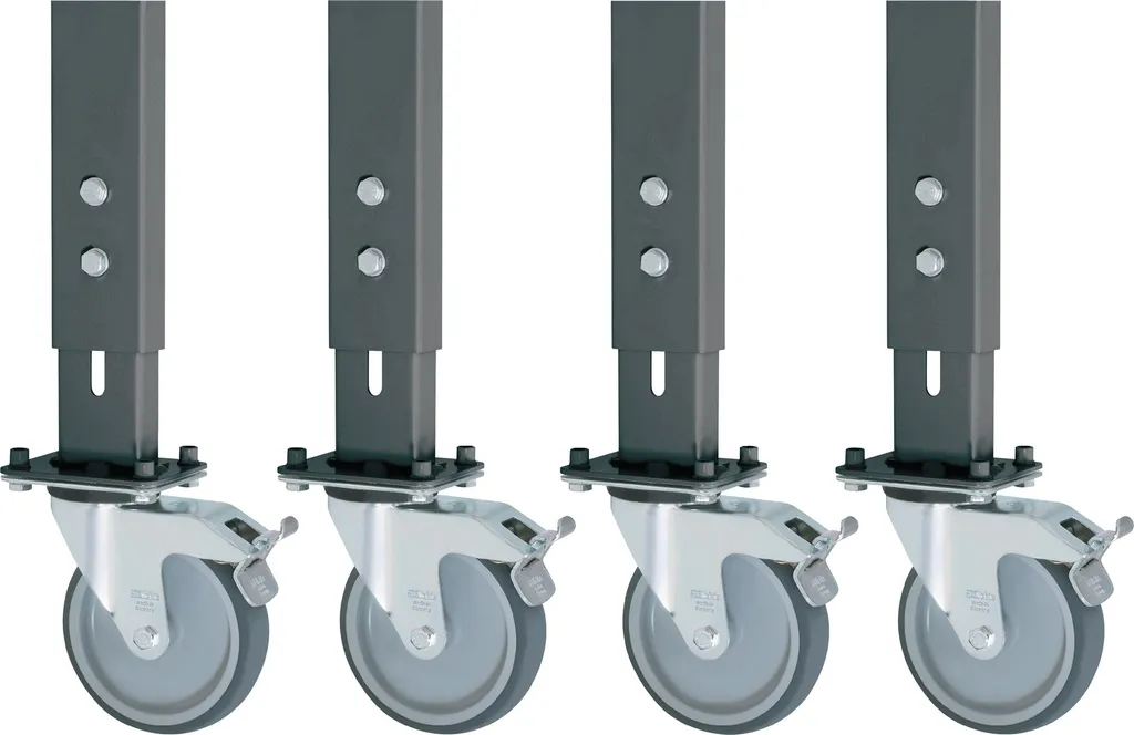 Rendre un établi RAU mobile : lot de 4 roulettes 125mm pour postes réglables