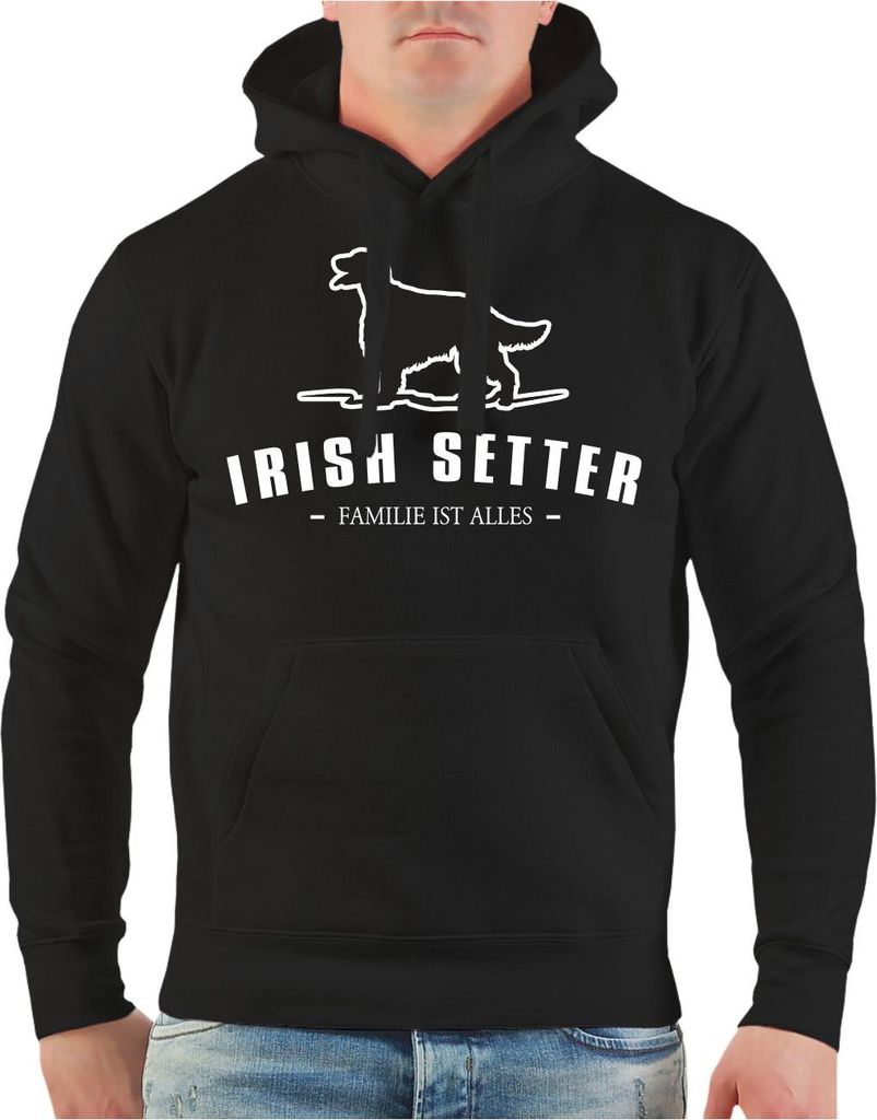 Herren Kapuzenpullover Irish Setter - Familie ist alles