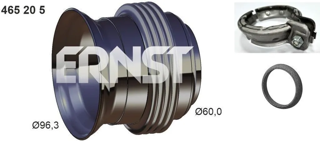 Tube de réparation catalyseur ERNST 465205 pour Mercedes-Benz Classe A